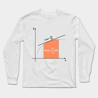 slope of the curve and integral area Long Sleeve T-Shirt